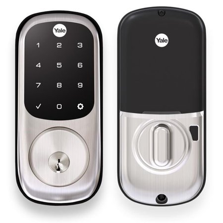YALE REAL LIVING Yale Real Living YRD226ZW619 Assure Touchscreen Deadbolt with Z-Wave; Satin Nickel YRD226ZW619